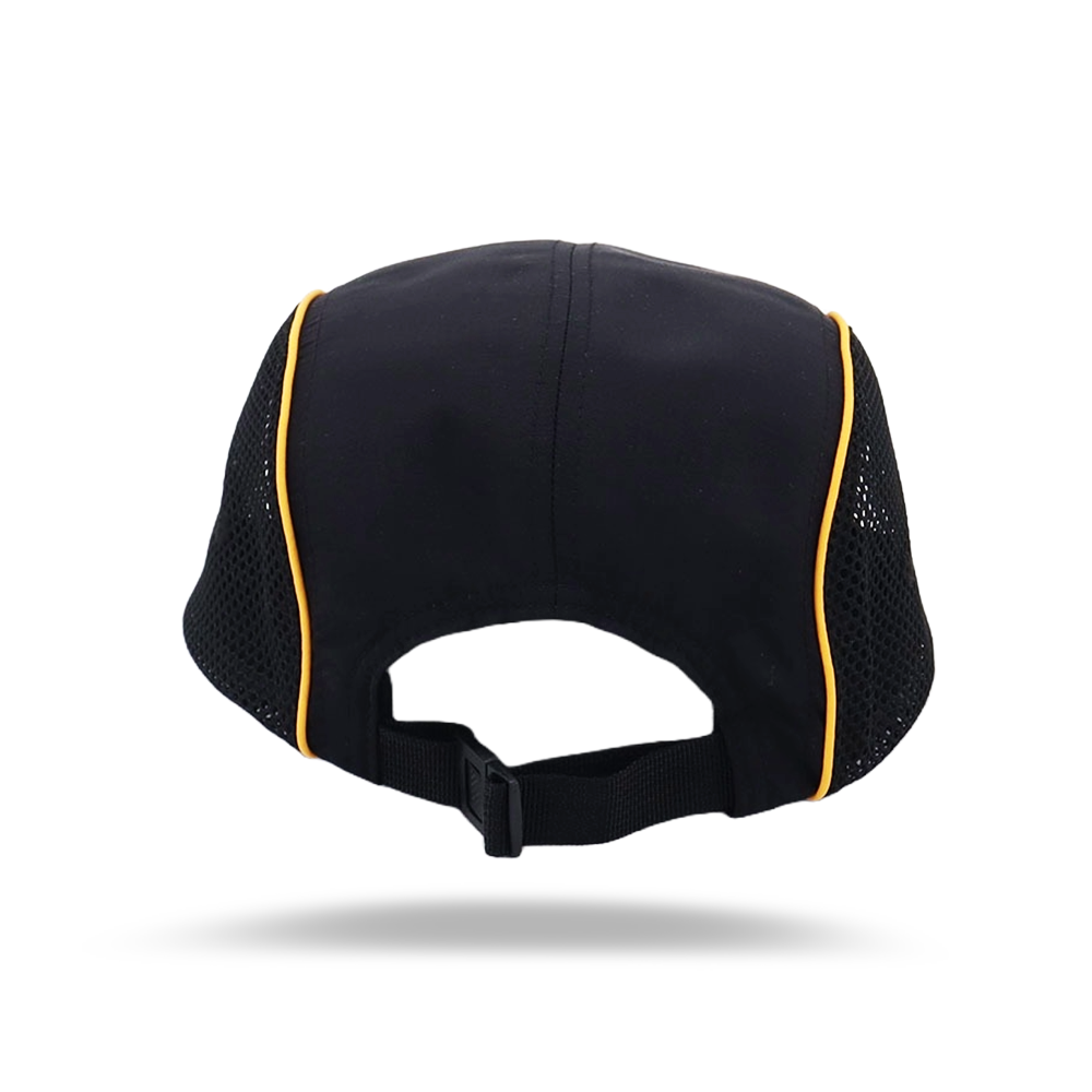 5 Panel Mesh Sports Cap - Black