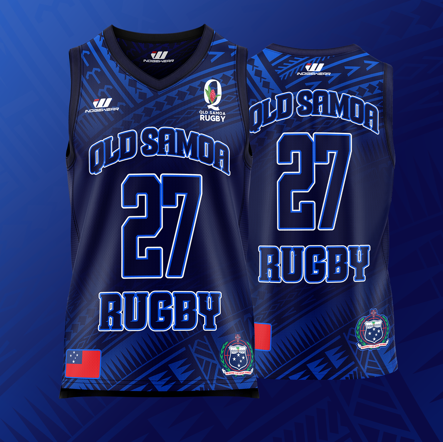 QLD Samoa Basket Ball Singlet