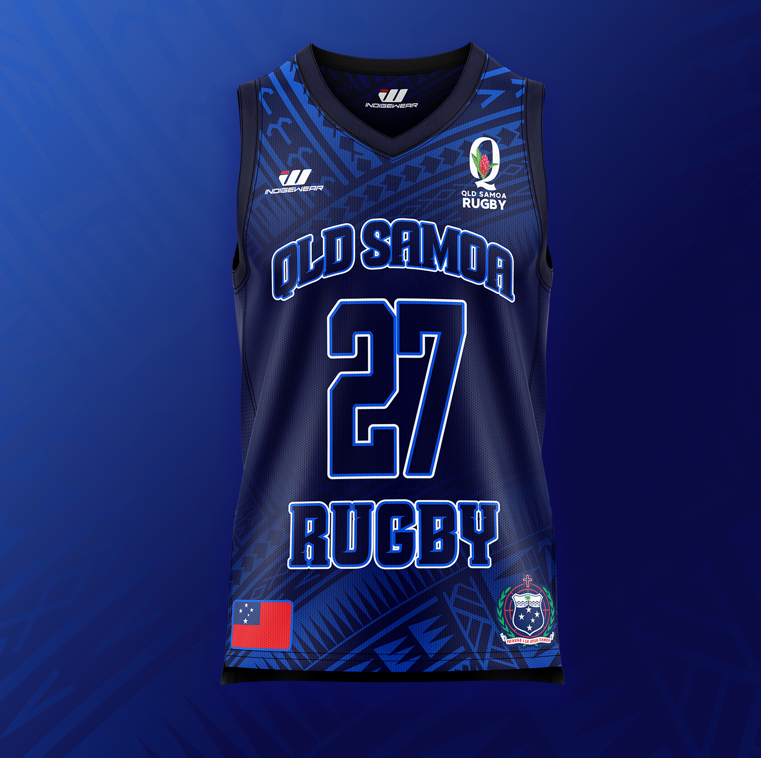 QLD Samoa Basket Ball Singlet