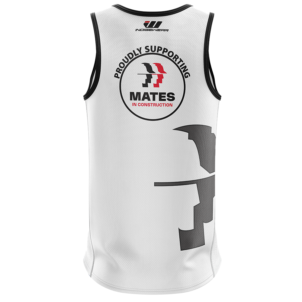 Proudly Supporting Mates in Construction NT - Singlet (White)