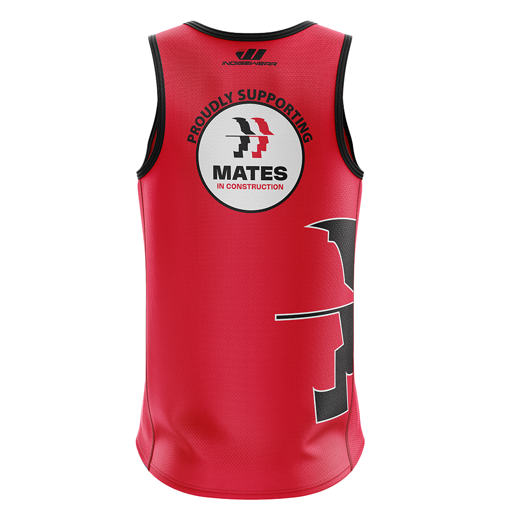 Proudly Supporting Mates in Construction NT - Singlet (Red)