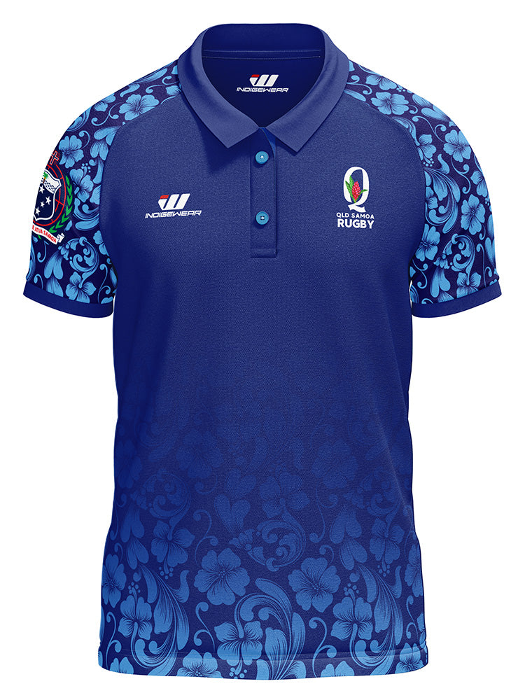 QLD Samoa Rugby Polo - Blue